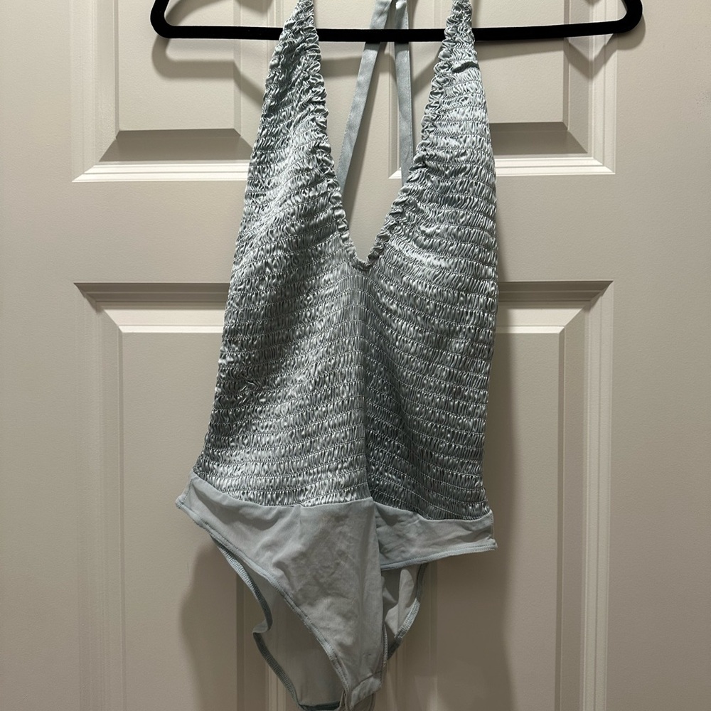 Free People Turquoise Halter body suit